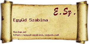 Együd Szabina névjegykártya