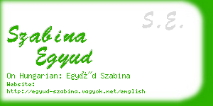 szabina egyud business card